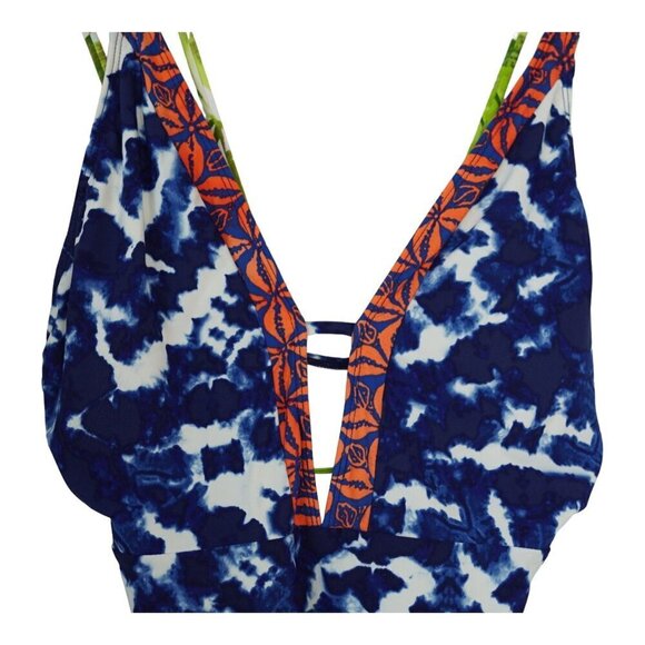 La Blanca‎ Women's Island Mix Plunge Strappy Mio One Piece Swimsuit Size 6 - Picture 7 of 13